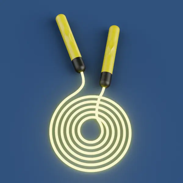 Fitness Adjustable 2.8m Optical TPU Cable Luminous 4.5mm Night LED Light up Adult Children Kids Jump Skipping Rope