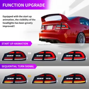 Archaic Car Lamp Tail Light for 8th Gen Honda Civic Taillights FD1 FD2 Type-R Full Led Rear Lamp 2005-2012 Car Lights