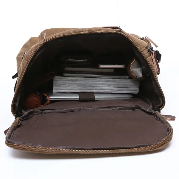 ZUOLUNDUO High Capacity Casual Canvas Travel Backpack Vintage Backpack Men's Backpacks