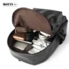 Fashion PVC Vegan Leather School Backpack for Men Laptop Collage Bags Student Rucksack Men's Backpack