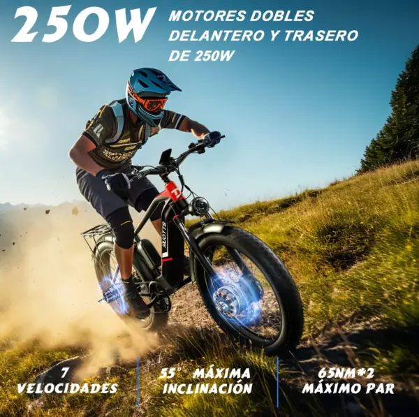 EU UK Warehouse Duotts F26 E Bike 48V 20AH Dual Motors 26Inch Fat Tire Electric Bike Electric Bicycle Mountain Ebike for Adults