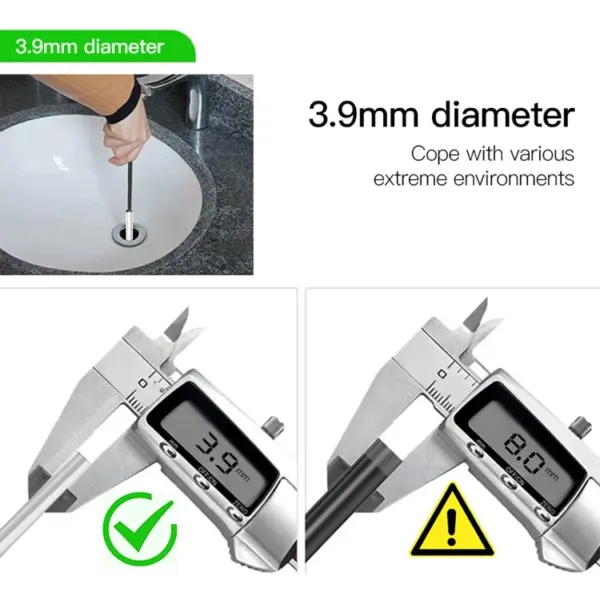 3.9mm Android Type-C USB Endoscope Waterproof Pipe Inspection Mini Camera Borescope with 10M Line