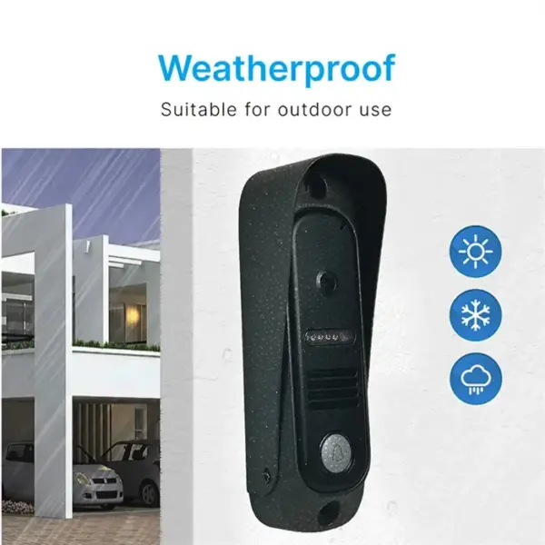 Wired Video Doorbell Intercom System Apartment Intercom Kit with 7 Inch Color Monitor and HD Camera Night Vision for Home