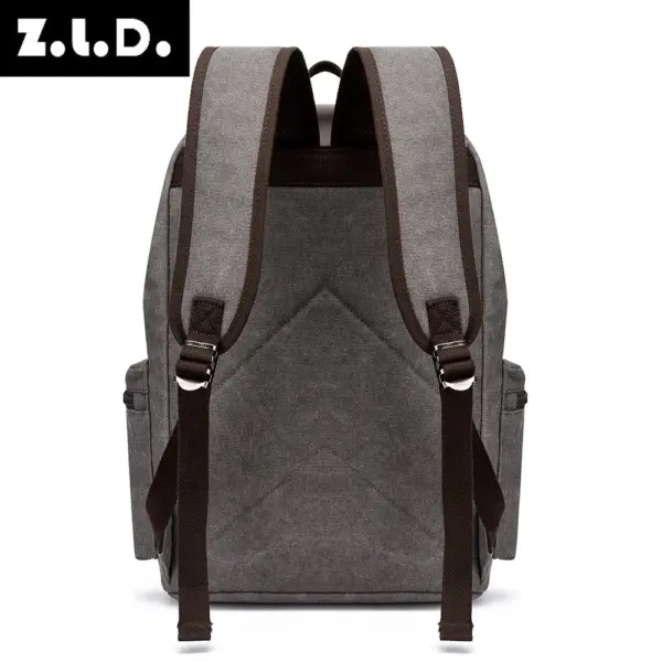 ZUOLUNDUO Fashion Wear Resistant Canvas Rucksack Backpack for Outdoor Travel Laptop Backpack for College School Backpack Unisex