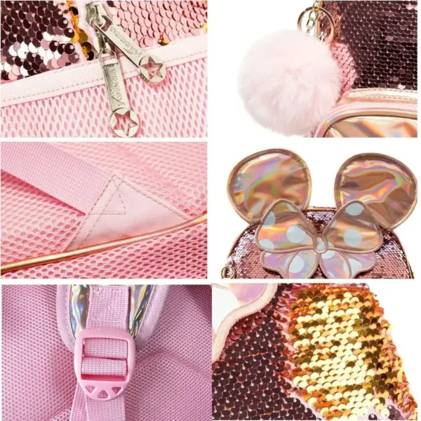 Dropshipping Backpack for Girls Kids Schoolbag Set with Lunch Bag  for Elementary Students Travel Sequin Primary School Backpack