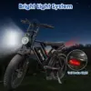 US Stock Fast Delivery E-bike Electric Bike 48V 250W Dual Motors 7 Speed Gears 20Inch Electric Fat Tire Bike