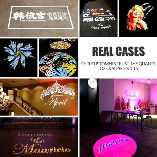 Outdoor Waterproof Build Wall 40w Laser Custom logo Floor Image Projection Door Welcome 4 Gobo Projector Led Advertising Light