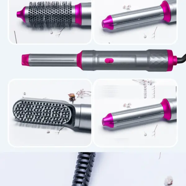 IFINE Beauty Professional 1000W Hair Styler 5-in-1 Multi-functions Hair Dryer Blower Hair Straightener Curling Styling Tools Set