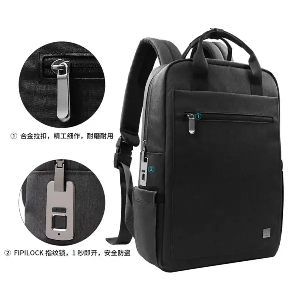 Fingerprint Lock Backpack Anti Theft Business Laptop Backpack Travel Slim Computer Laptop Bag Man Backpacks
