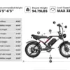 2000W 1000W Power Long Range 48V Electric Bicycle with Dual Single Rear Hub Motor & Down Tube Lithium Battery Popular US EU DIY