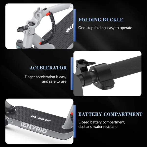 Best Selling US Warehouse Drop Shipping IENYRID M1 35km/h 12.5Ah 500w 10Inch Tire Electric Scooter Adult
