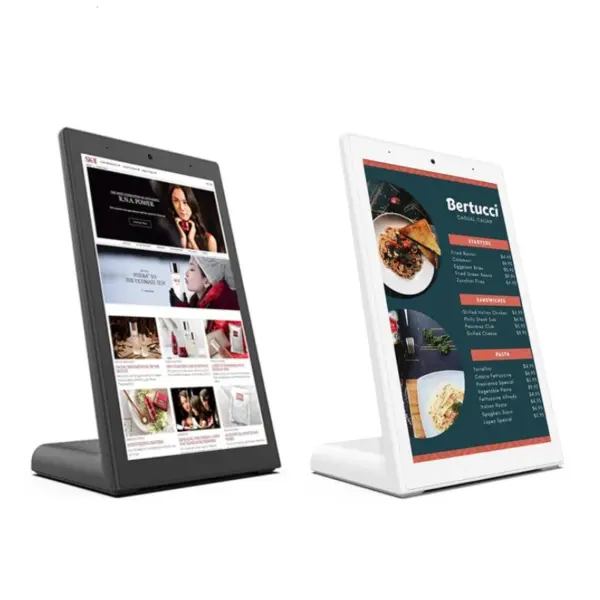 8/10 Inch L Type Vertical Display Desk Stand Digital Signage Desktop Touch Screen Panel Smart Rk3128 3288 3399 Android Tablet