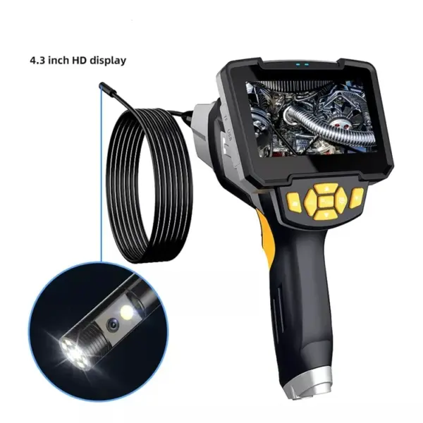 5.5mm 1m Dual Cameras Industrial Borescope Handheld Storm Drain Inspection Camera 4.3 Inch HD Display Pipe Endoscope