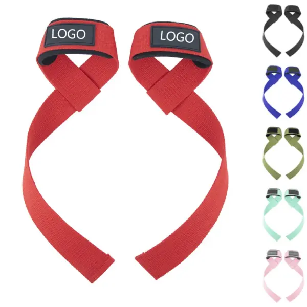 2024 Heavy Duty Fitness Padded Neoprene Weightlifting Weight Pull Deadlift Custom Logo Lifting Gym Straps for Men