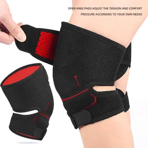 Knee Pain Relief & Adjustable Stabilizer Knee Strap Knee Brace for Hiking Tennis Basketball Left and Right