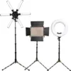 Fosoto Mini Photography Light Stand Aluminum Alloy Portable Light Tripod Stand  Stand for Camcorder Camera  with Carry Bag