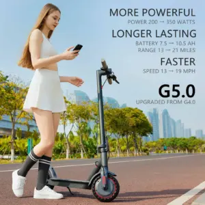 European 31km/h Electric Scooter Free VAT EScooter 8.5Inch 350W 10.5Ah Adult Foldable Electric Skateboards Scooter with App