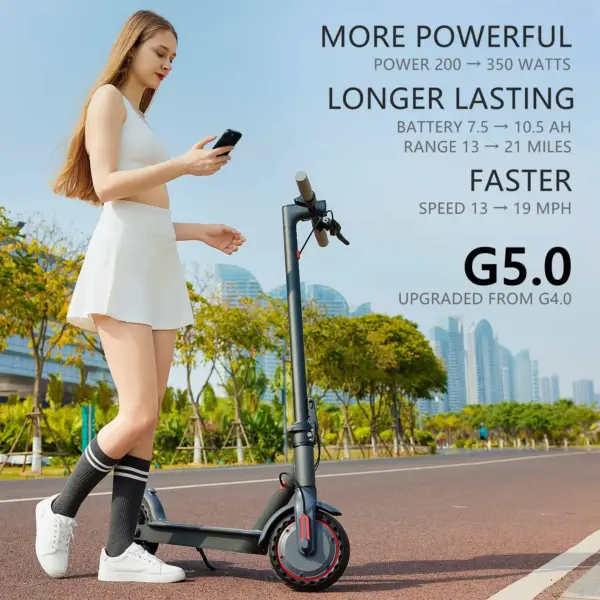 European 31km/h Electric Scooter Free VAT EScooter 8.5Inch 350W 10.5Ah Adult Foldable Electric Skateboards Scooter with App