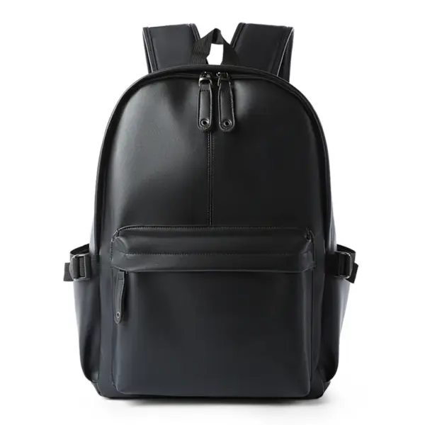 Fashion PVC Vegan Leather School Backpack for Men Laptop Collage Bags Student Rucksack Men's Backpack