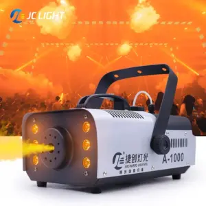 1000W LED Fog Smoke Machine with 6PCS RGB 3 in 1 LED Stage Colorful Spray Equipment
