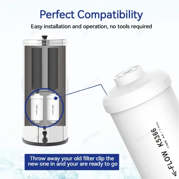 Outdoor Camping Stainless Steel Drinking Water Purifier Home Countertop Gravity Activated Carbon Water Filter