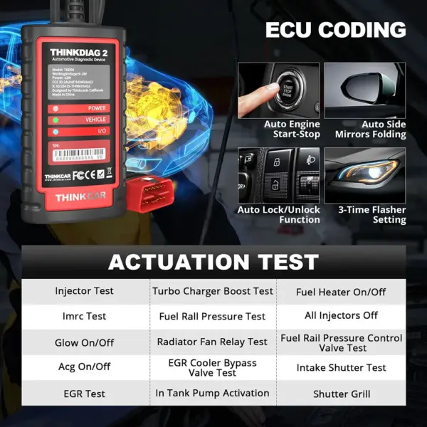 ThinkDiag2 Auto Diagnostic OBD2 Scanner Diagnostic Tool for All Cars Software 1 Year Free