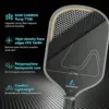 Kevlar Racket Raw Carbon Fiber T700 16MM Polypropylene Honeycomb Core Pickleball Paddle Designed for Control Spin & Consistency