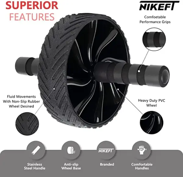 2022 New Ab Roller No Noise Abdominal Wheel Ab Roller Stretch Trainer for Arm Waist Leg Exercise Gym Fitness Equipment