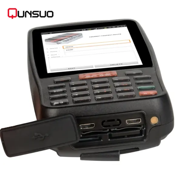 Android Handheld Mobile Phone 4G Bluetooth Wifi 1d 2d Barcode Scanner With Display