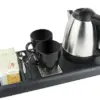 European Best 304 Stainless Steel Electric Kettle Mini Cordless 360 Degree Portable with Tray Set for Home Tea Use