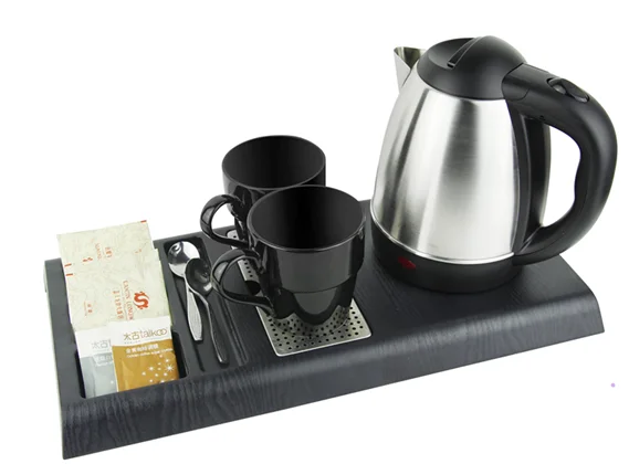 European Best 304 Stainless Steel Electric Kettle Mini Cordless 360 Degree Portable with Tray Set for Home Tea Use