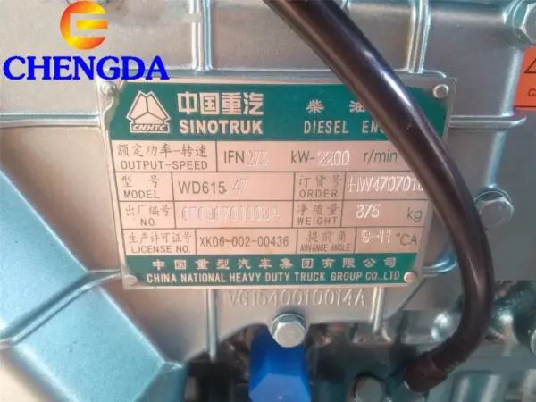 SINOTRUK HOWO 336 371 420 hp Truck Engine Spare Parts