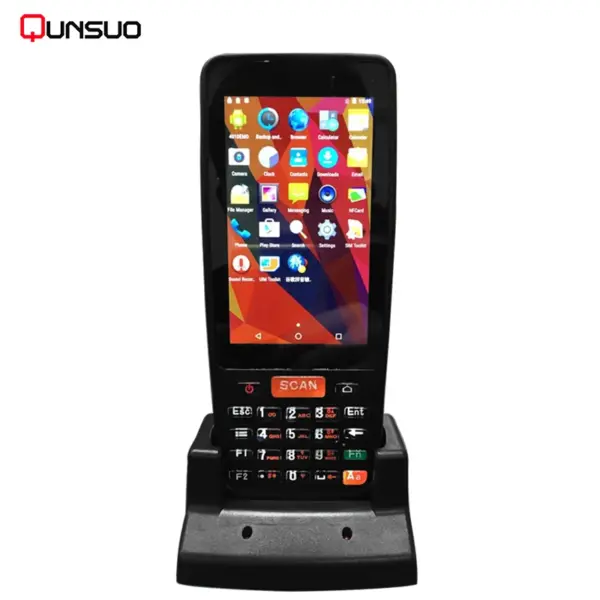 Android Handheld Mobile Phone 4G Bluetooth Wifi 1d 2d Barcode Scanner With Display