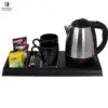 European Best 304 Stainless Steel Electric Kettle Mini Cordless 360 Degree Portable with Tray Set for Home Tea Use