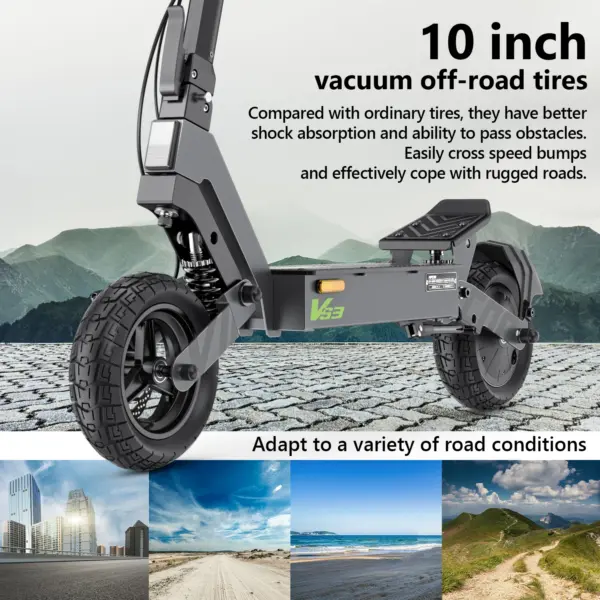 UK Warehouse Original Kick Scooters VIPCOO VS3 10 Inch 800w Motor 40-50KM Range Foldable Electric Scooter