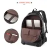 MOYYI Leather Bags for Men School Bag PU Leather Rucksack Business 15.6 Inch Laptop Backpack Travelling
