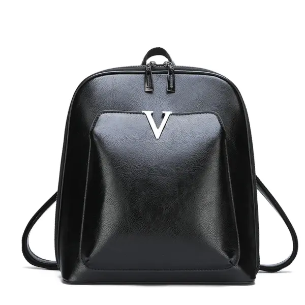 2022 New Classic Women's Shoulder Bag Fashion Simple PU Leather Travel Backpack Schoolbag Multi Functional Lady Backpack