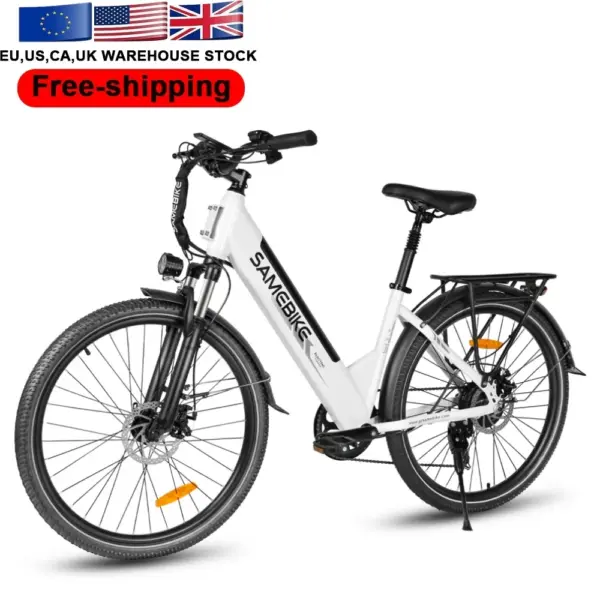 Europe Warehouse Free Shipping SAMEBIKE City Ebike with 15AH Lithium Battery 25km/h City Road Bicycle