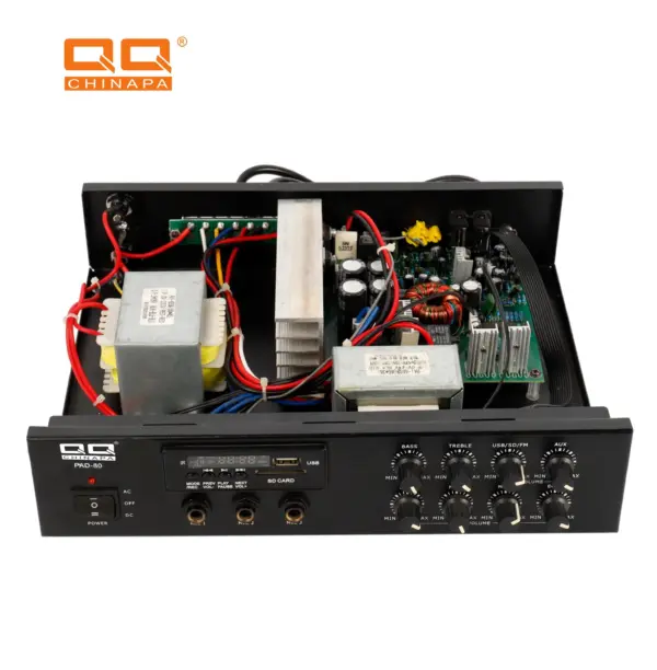 QQCHINAPA Sound Equipment Amplifiers 1.5u DC and AC12V  Car Mix Amplifier with Blue Tooth  FM ,USB 5.1 Amplifier