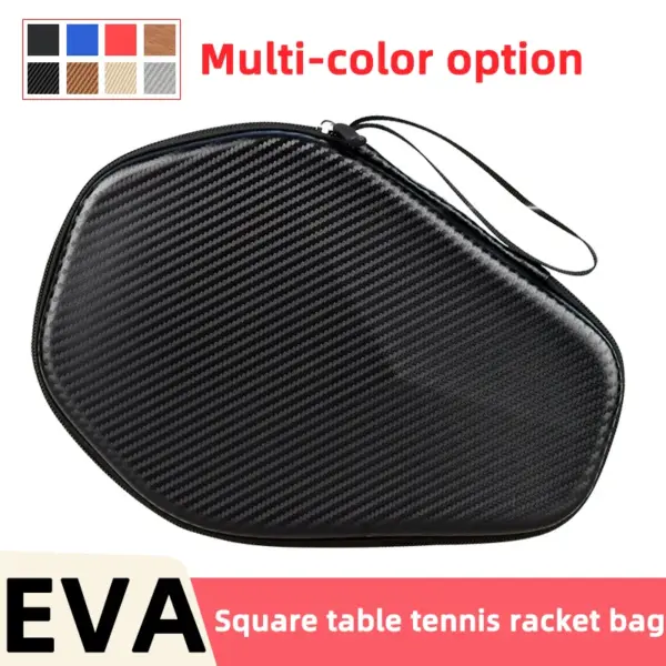 Hexagonal Hard Shell Table Tennis Racket Bag Gold/Silver/Carbon Table Tennis Racket Bag Ping Pong Paddle Bag Welcome OEM