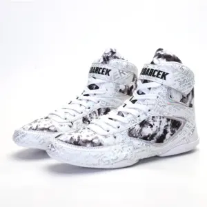 2025 Wholesale Custom Logo Print Customized Sports Professional Training Boxing Boots Wrestling Shoes for Men