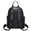 Mochilas Negras Large Black Rucksack Bag Back Pack Purse Ladies Leather Backpack Women