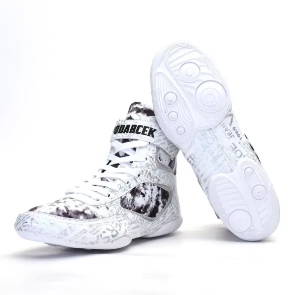 2025 Wholesale Custom Logo Print Customized Sports Professional Training Boxing Boots Wrestling Shoes for Men