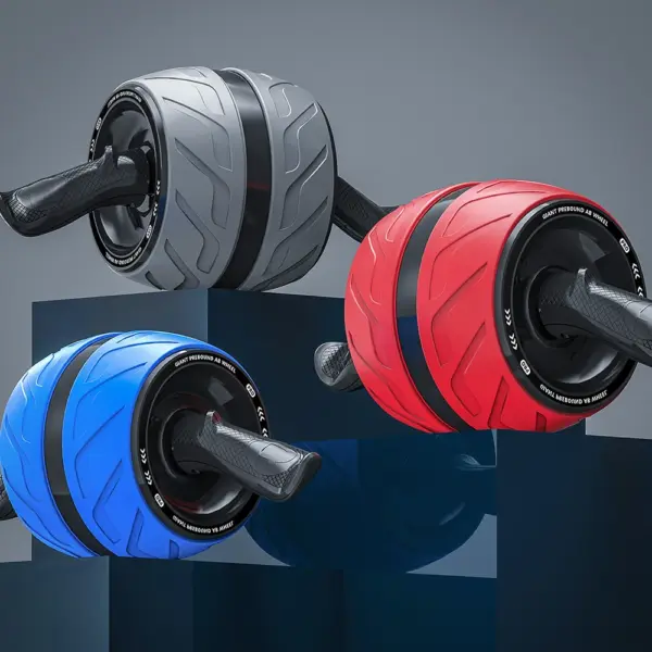 No Noise Abdominal Muscle Trainer Ab Roller Abdominal Wheel Home Training Gym Fitness Equipment Roller Automatically Rebounds