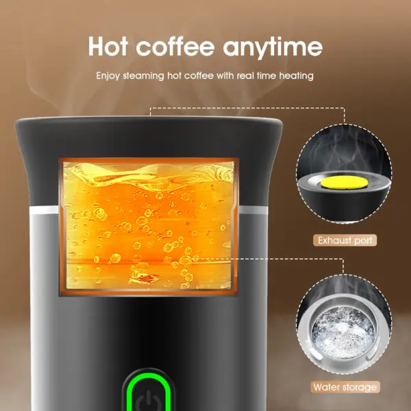 Multifunctional Cordless Automatic Heating Portable Coffee Machine Cold Brew Capsule Outdoor Portable Coffee Machine