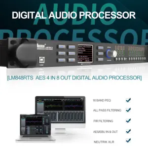 Professional 4-in-8-out Digital Audio Processor DSP Amplifier with Speaker Management System High-end Audio Sound Equipment