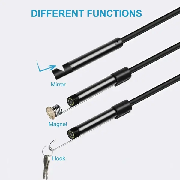 7mm 3.5M Hard Cable 3 in 1 Industrial Mini Endoscope Repair Pipeline Inspection Endoscopy Camera