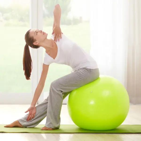 Wholesale Blue From 45cm to 75cm Yoga Ball Exercise Inflatable Soft Fitness Ball