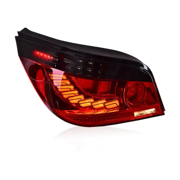 SJC Auto for BMW E60 5 Series 520i 523i 525i 528i 530i LED Dragon Scale Taillight 03-07 Turn signal Back Lamps Car Accessories