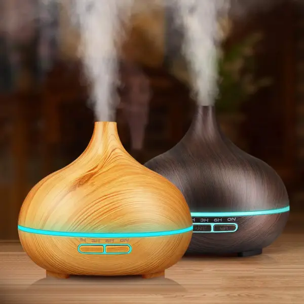 Newest 500ml Remote Control Electric Aromatherapy Essential Oil Wood Aromatic 7 Led Color Air Humidifier Aroma Diffuser Difuser